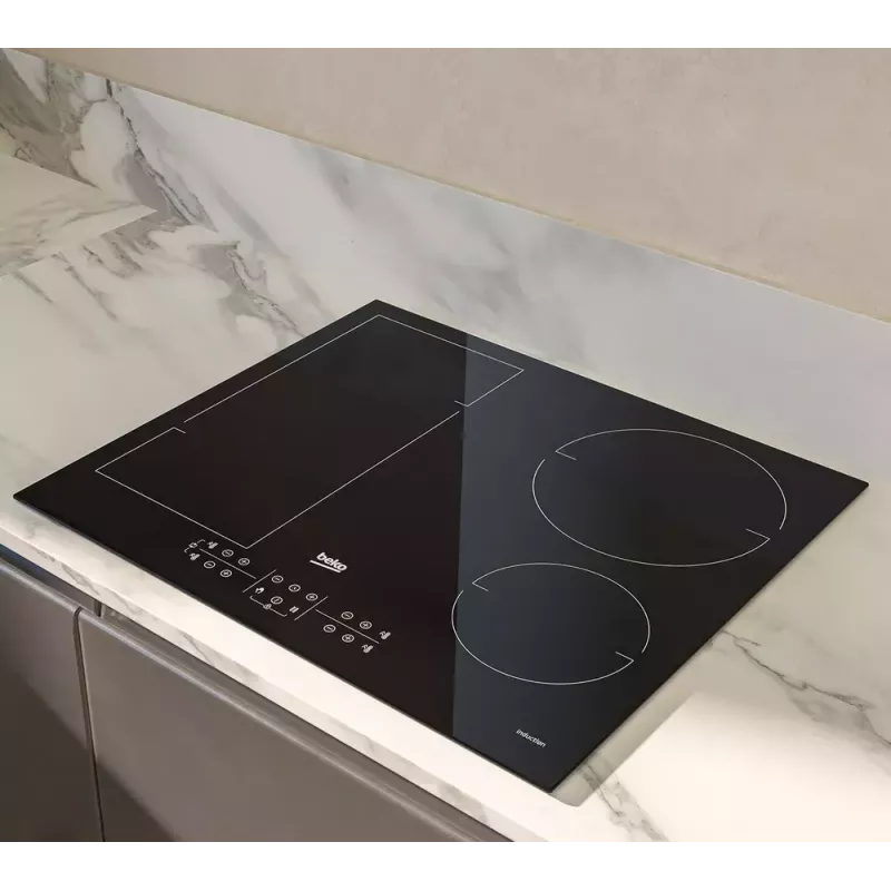 Beko HII64401QT Juoda įmontuojama 60 cm zoninė indukcinė kaitlentė 4 zonos