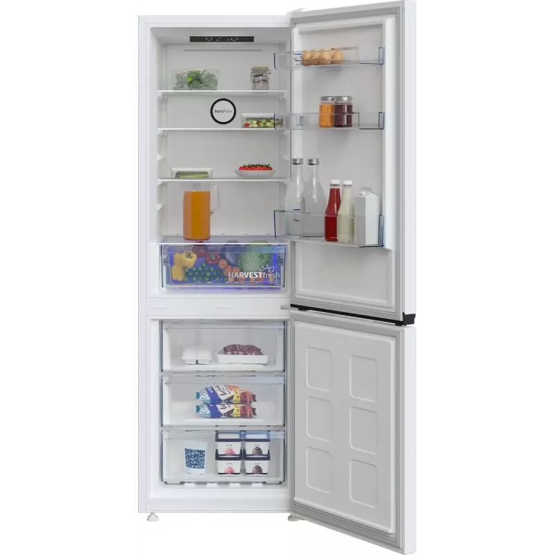 Šaldytuvas su šaldikliu Beko B3RCNA344HW1, laisvai pastatomas, 301 L, baltas