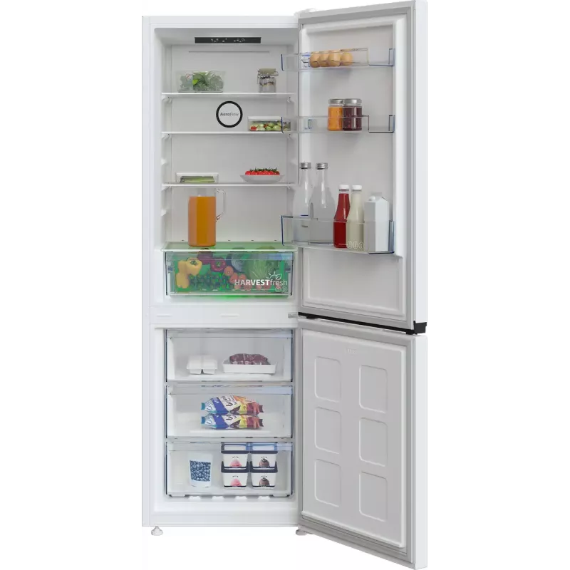 Šaldytuvas su šaldikliu Beko B3RCNA344HW1, laisvai pastatomas, 301 L, baltas
