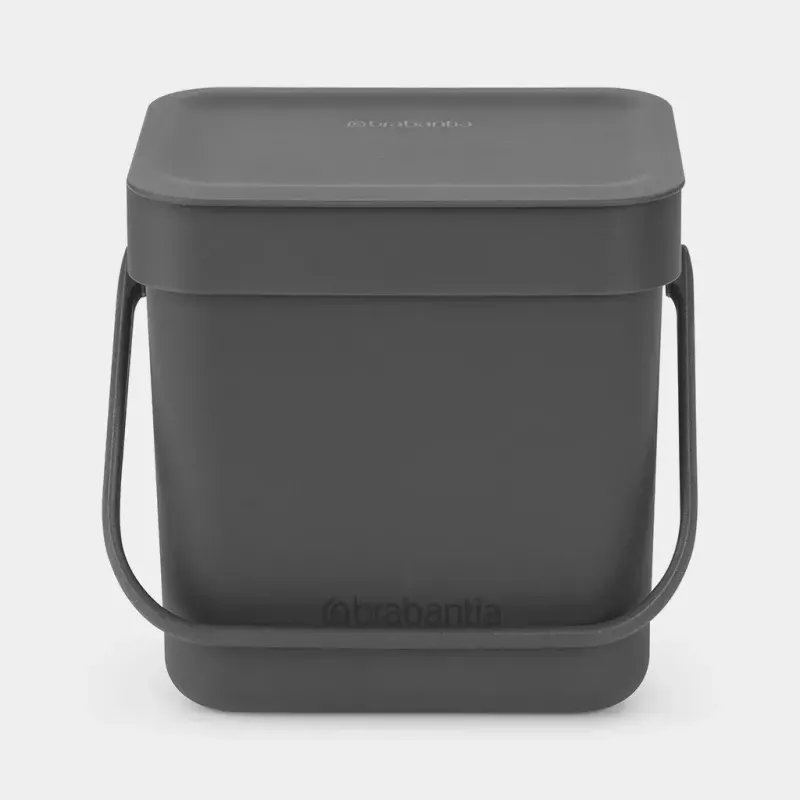 Brabantia 209888 Juodas plastikinis šiukšlių kibiras 139x188x174 mm