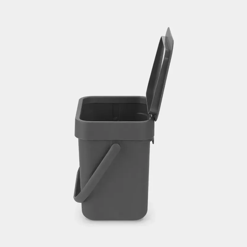 Brabantia 209888 Juodas plastikinis šiukšlių kibiras 139x188x174 mm