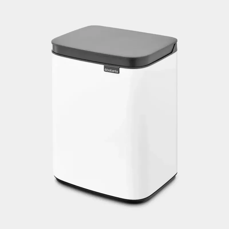 Brabantia Bo šiukšlių dėžė 4 l stačiakampė plieninė juoda balta