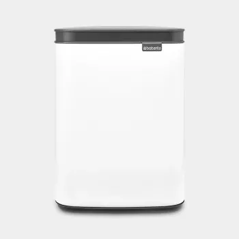 Brabantia Bo šiukšlių dėžė 4 l stačiakampė plieninė juoda balta
