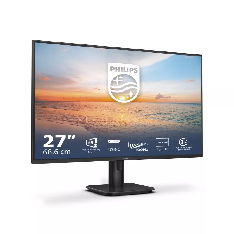 Philips 1000 serijos 27E1N1300A/00 kompiuterio monitorius 68,6 cm (27 col.) 1920 x 1080 pikselių Full HD LCD juodas