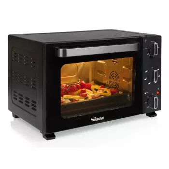 Trinarė elektrinė orkaitė Tristar OV-3627 – 27 l, 1500 W, juoda, sukamieji valdikliai