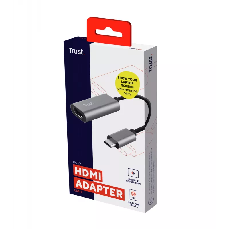 Trust Dalyx USB-C į HDMI adapteris pilka spalva