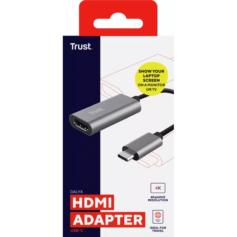 Trust Dalyx USB-C į HDMI adapteris pilka spalva
