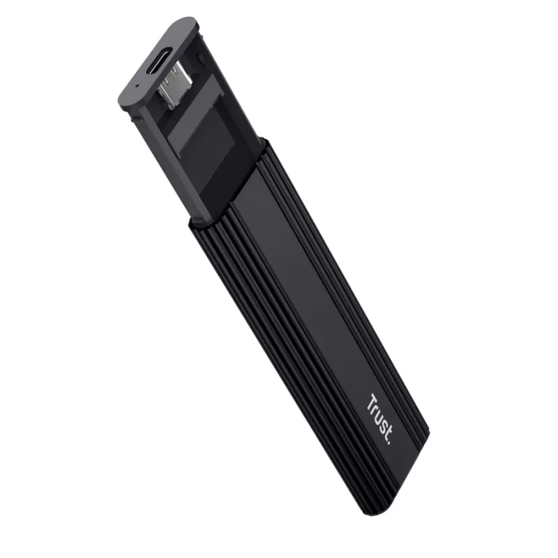 Išorinis SSD dėklas TRUST 25806 Juodas M.2, vienam diskui, iki 4 TB, USB Type-C 10 Gbit/s (USB 3.2 Gen 2)