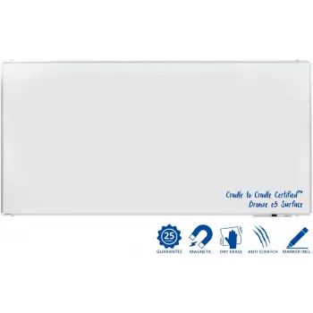 Balta lenta Legamaster PREMIUM PLUS 120x240 cm emalinis paviršius fiksuota