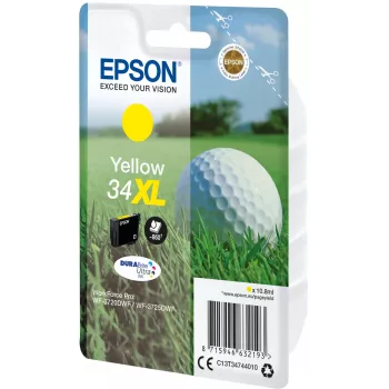 Epson 34XL DURABrite Ultra rašalinė kasetė geltona, didelės talpos (XL), 10,8 ml, 950 puslapių