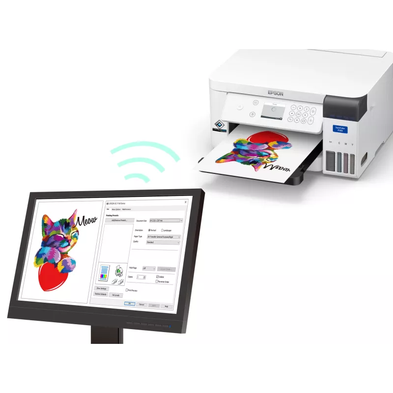 Epson SureColor SC‑F100 didelio formato spausdintuvas su Wi-Fi, rašalinis, spalvotas, 600 x 1200 DPI, A4 (210 x 297 mm), Ethernet LAN