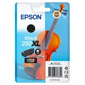 Epson 250XL Violin Claria Photo HD kasetė, originali, didelės talpos (XL), juoda