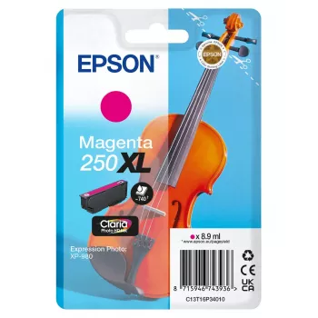 Epson 250XL Violin Claria Photo HD kasetė, aukštos išeigos, rausvos spalvos, 1 vnt.