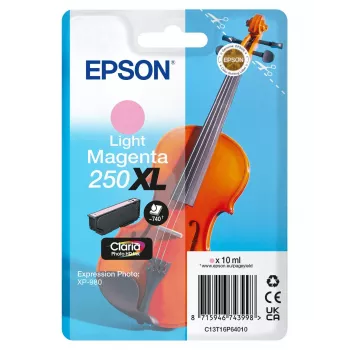 Epson 250XL Violin Claria Photo HD rašalo kasetė, šviesiai purpurinė, 1 vnt., didelės talpos (XL)