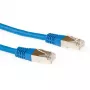 ACT Blue 0,5 m LSZH SFTP CAT6A jungiamasis kabelis su RJ45 kištukais