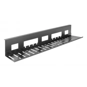 Laidų tvarkymo dėklas po stalu ACT 80 cm – plieninis tiesus horizontalus dėklas 800×140×100 mm