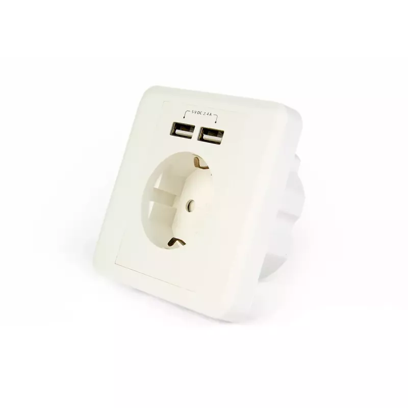 Lizdas su 2 USB EnerGenie EG-ACU2A2-01