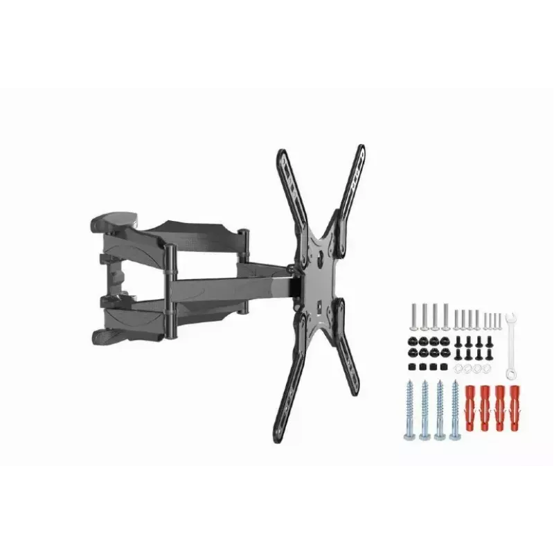 TV laikiklis Gembird WM-60ST-01 32–60 col., VESA 100x100–400x400, iki 36,4 kg, pakreipimas -2°–10°, atstumas nuo sienos 4,2–45,2 cm, juodas
