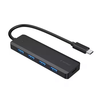 Gembird UHB-CM-U3P4P-01 USB 3.2 Gen 1 tipo C šakotuvas, 4 prievadai, juodas