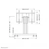 Neomounts PLASMA-M2550TBLACK mobilus televizoriaus stovas 42-85 col. - motorizuotas - stalelio pasvirimo funkcija