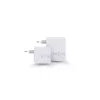 Nešiojamas 140W GaN kelioninis įkroviklis Xtorm XVC2140 su 3× USB-C PD prievadais ir 2 m USB-C laidu, baltas
