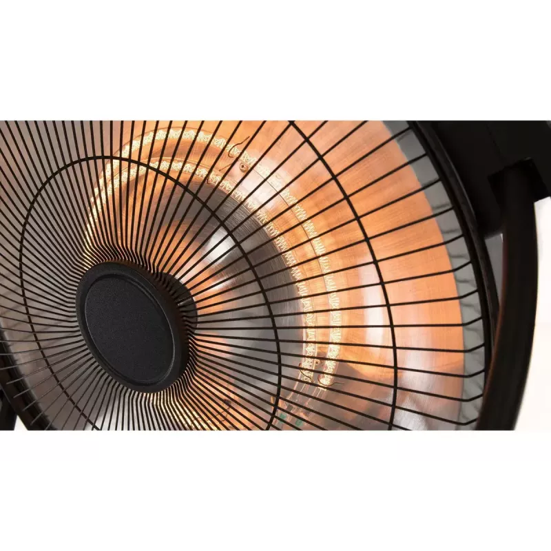 Halogeninis elektrinis šildytuvas SUNRED Retro, 2100/900 W, grindų, patalpoms iki 17 m², juodas/rudas