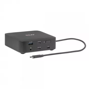 CLUB 3D CSV-2542 USB-C keturguba DisplayLink stotelė — 2× DisplayPort 8K60Hz, 2× HDMI 4K60Hz, PD 100W, 2.5G Ethernet
