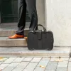 R-Go Tools R-Go Viva nešiojamojo kompiuterio krepšys, natūrali oda, su integruotu stovu, petnešėle, 15,6 colių, juoda
