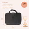 R-Go Tools R-Go Viva nešiojamojo kompiuterio krepšys, natūrali oda, su integruotu stovu, petnešėle, 15,6 colių, juoda