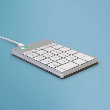 R-Go Tools Numpad Break – ergonomiškas skaičių blokas su pertraukų programine įranga, laidinis, baltas