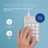 R-Go Tools Numpad Break – ergonomiškas skaičių blokas su pertraukų programine įranga, laidinis, baltas