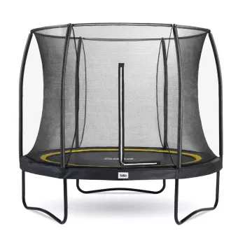 Antžeminis batutas Salta Comfort Round, 54 spyruoklės, 120 kg, 3 kojos, apsauginis tinklas, lauko