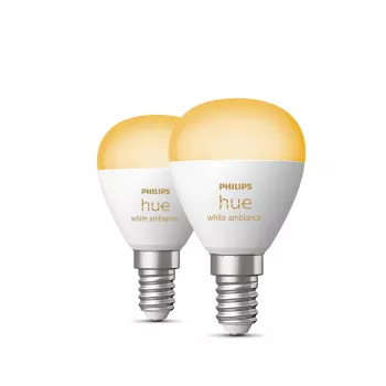 Philips Hue White Ambiance Lustre E14 išmanioji lemputė (2 vnt. pakuotė)