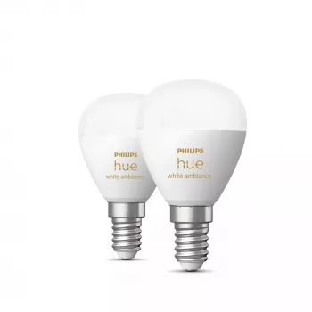 Philips Hue White Ambiance Lustre E14 išmanioji lemputė (2 vnt. pakuotė)