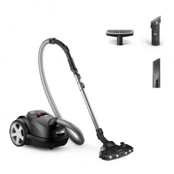 Cikloninis dulkių siurblys Philips 8000 serijos XD8122/10 – 900 W, 4 L dulkių maišas, HEPA filtras, juodas