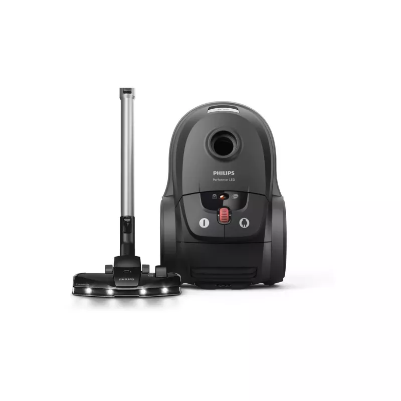 Cikloninis dulkių siurblys Philips 8000 serijos XD8122/10 – 900 W, 4 L dulkių maišas, HEPA filtras, juodas