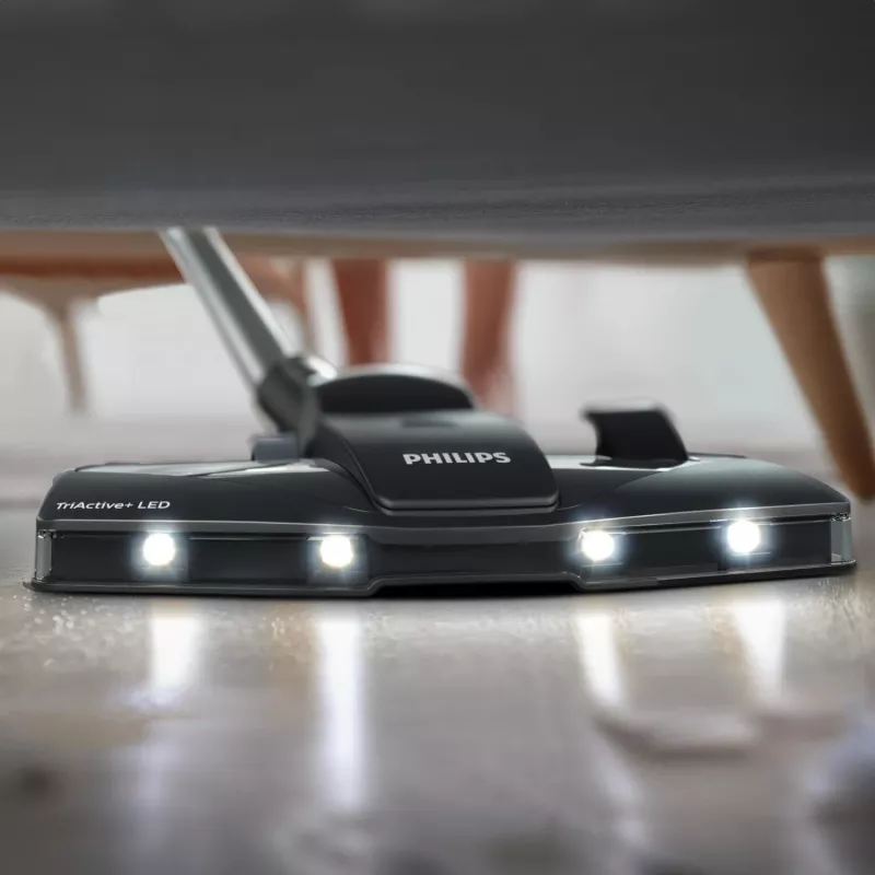 Cikloninis dulkių siurblys Philips 8000 serijos XD8122/10 – 900 W, 4 L dulkių maišas, HEPA filtras, juodas