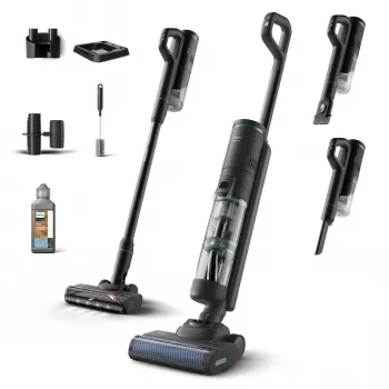 Philips 7000 serijos XW7263/11 2-in-1 belaidis šluotinis siurblys, šlapiam ir sausam valymui, 0,45 l, 160 W, juodas