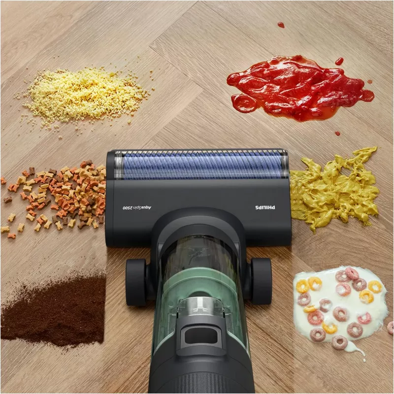 Philips 7000 serijos XW7263/11 2-in-1 belaidis šluotinis siurblys, šlapiam ir sausam valymui, 0,45 l, 160 W, juodas