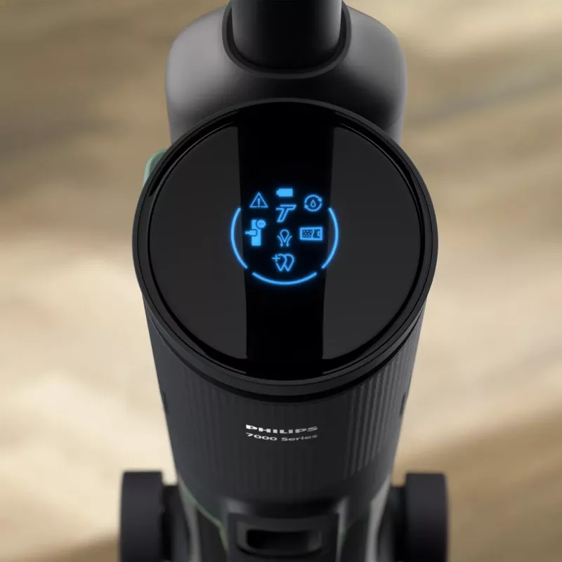 Philips 7000 serijos XW7263/11 2-in-1 belaidis šluotinis siurblys, šlapiam ir sausam valymui, 0,45 l, 160 W, juodas