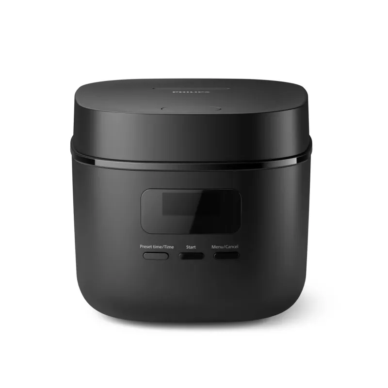 Ryžių virimo aparatas Philips 3000 serijos HD3080/80, 0,54 l, 400 W, juodas, mygtukų valdymas
