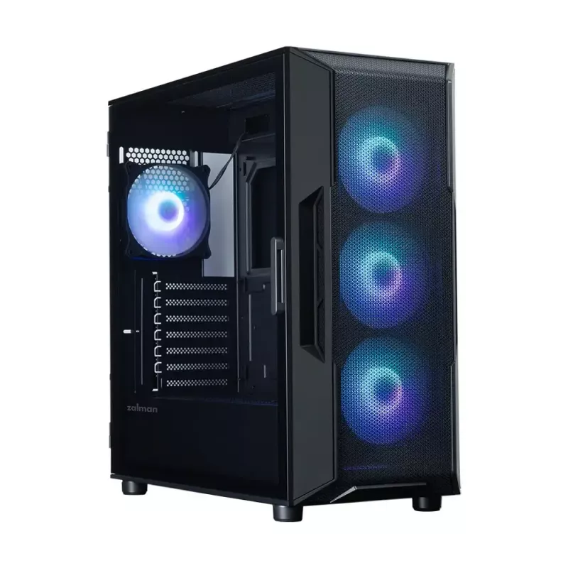 ZALMAN korpusas i3 NEO V2 Mid Tower, ARGB ventiliatoriai x4, juodas