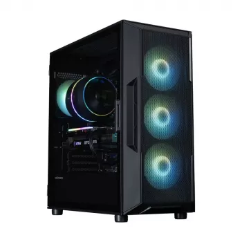 ZALMAN korpusas i3 NEO V2 Mid Tower, ARGB ventiliatoriai x4, juodas