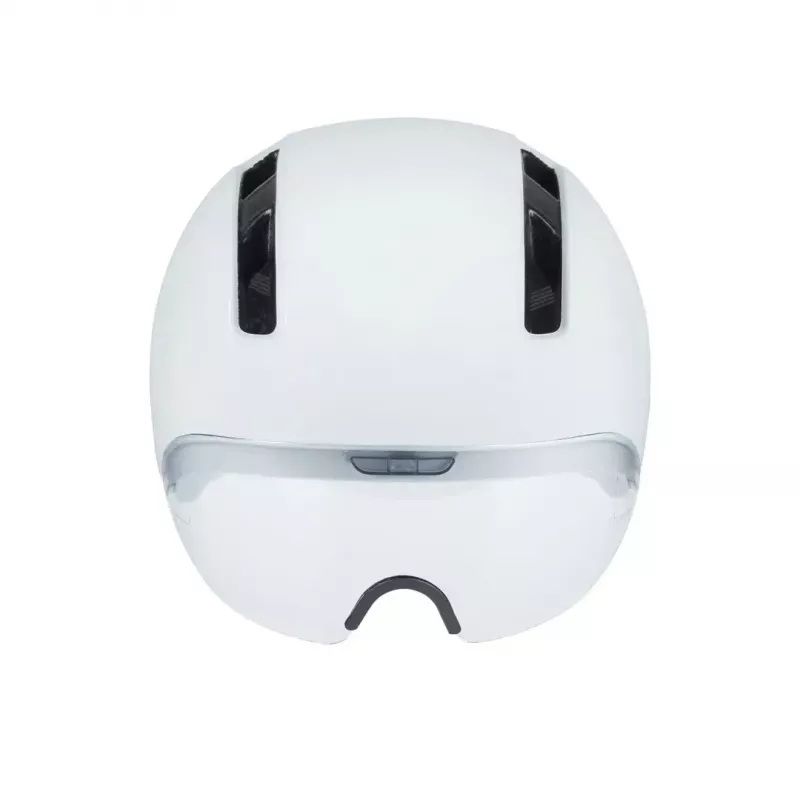 Dviračio šalmas HJC Calido Plus, dydis S (51–56 cm), In-mold, Magnetinis skydelis, 350 g, Baltas/Pilkas