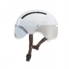 Dviračio šalmas HJC Calido Plus, dydis S (51–56 cm), In-mold, Magnetinis skydelis, 350 g, Baltas/Pilkas