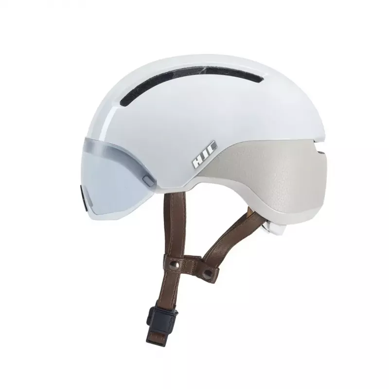 Dviračio šalmas HJC Calido Plus, dydis S (51–56 cm), In-mold, Magnetinis skydelis, 350 g, Baltas/Pilkas