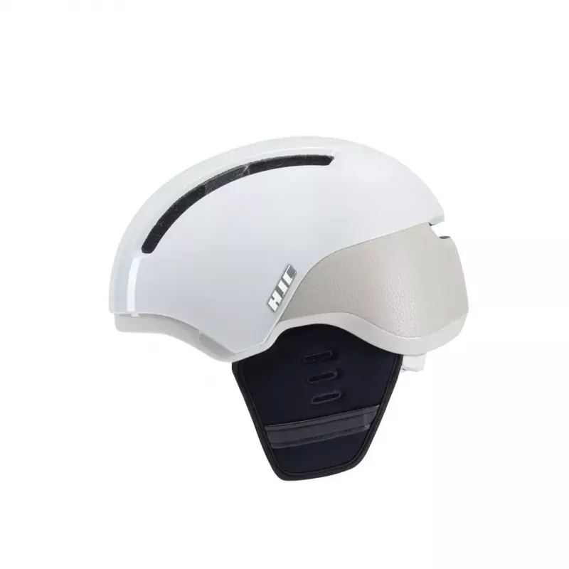 Dviračio šalmas HJC Calido Plus, dydis S (51–56 cm), In-mold, Magnetinis skydelis, 350 g, Baltas/Pilkas