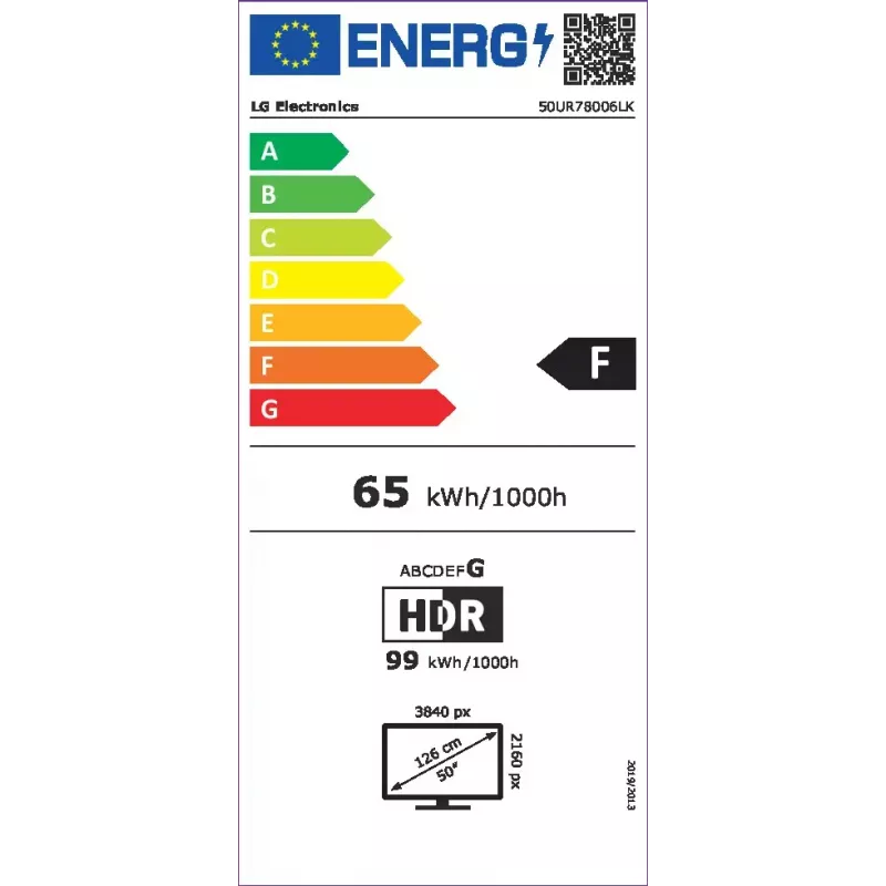 LG UHD 50UR78006LK 127 cm (50 colių) 4K Ultra HD Smart TV Wi-Fi Juoda