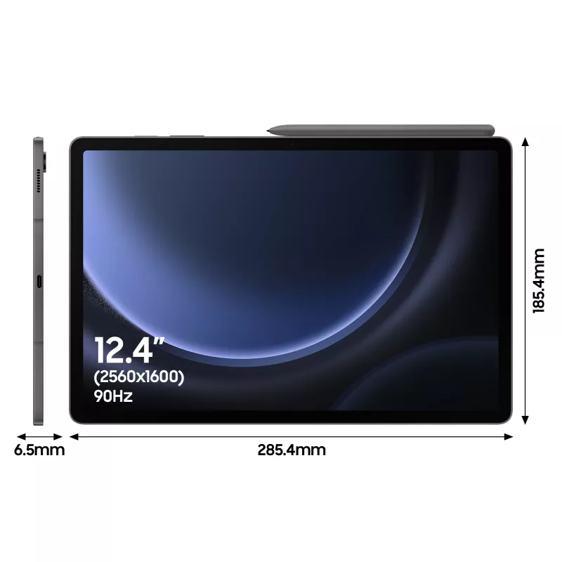 Samsung Galaxy Tab S9 FE+ S9 FE+ Samsung Exynos 256 GB 31,5 cm (12,4 colio) 12 GB Wi-Fi 6 (802.11ax) Android 13 Pilka