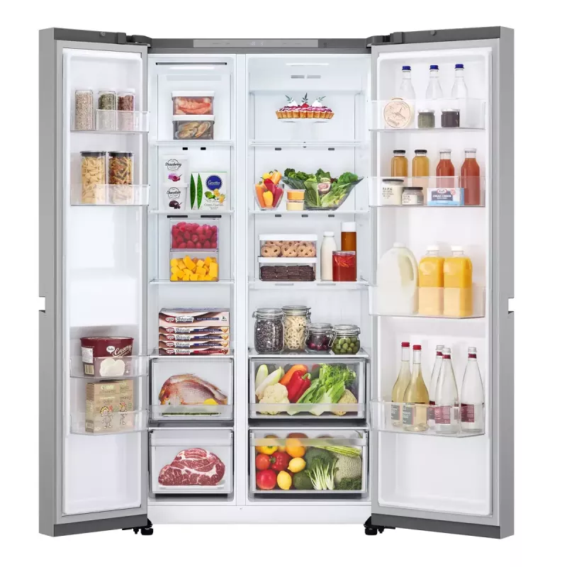 LG NatureFRESH GSBC40PYPE American Style šaldytuvas su šaldikliu - sidabrinis - E energijos klasė
